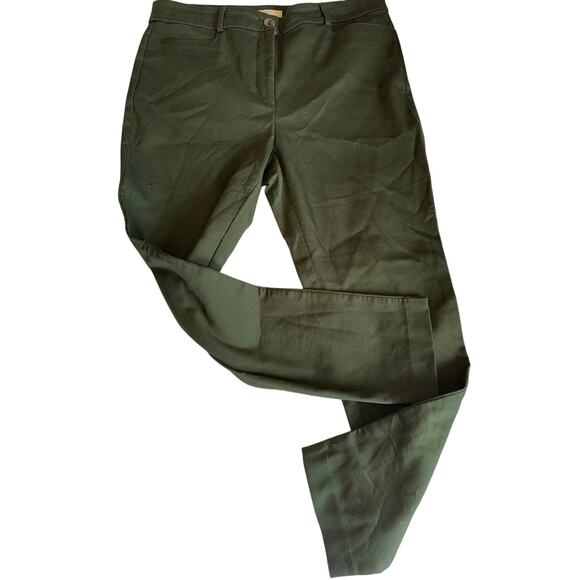 LOFT ANN TAYLOR Olive green pants size 12 - Picture 1 of 5